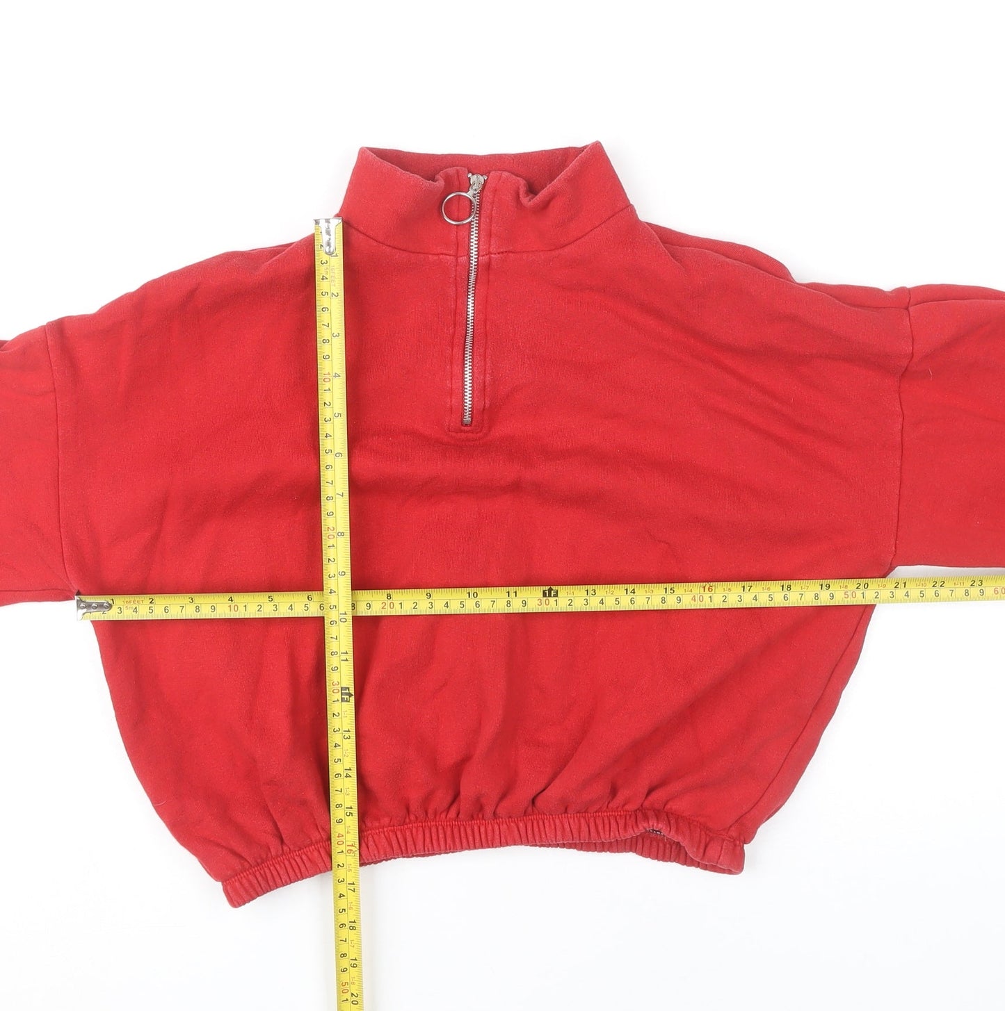 Womens UK Size 12 Pull&Bear Red Pullover Sweatshirt
