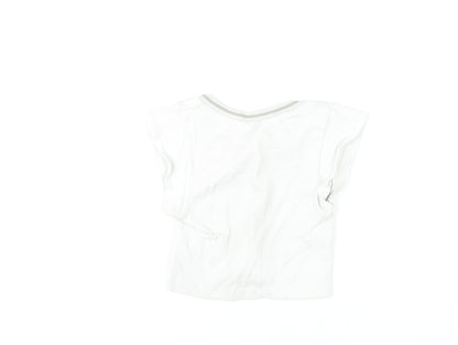 Womens UK Size XS Urban Outfitters White Cropped T-Shirt