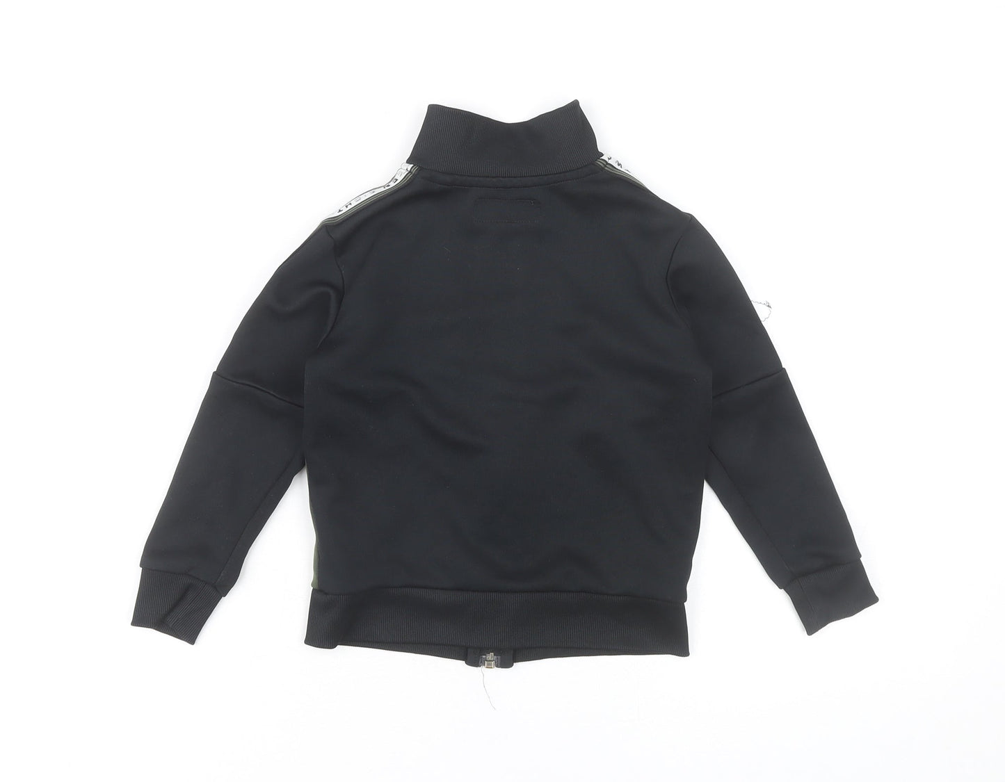 Next Boys Black Green Colourblock Track Jacket 3 Years Full Zip Sports