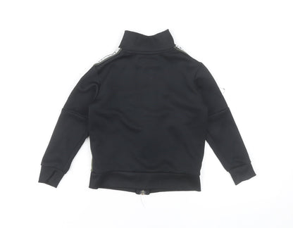 Next Boys Black Green Colourblock Track Jacket 3 Years Full Zip Sports