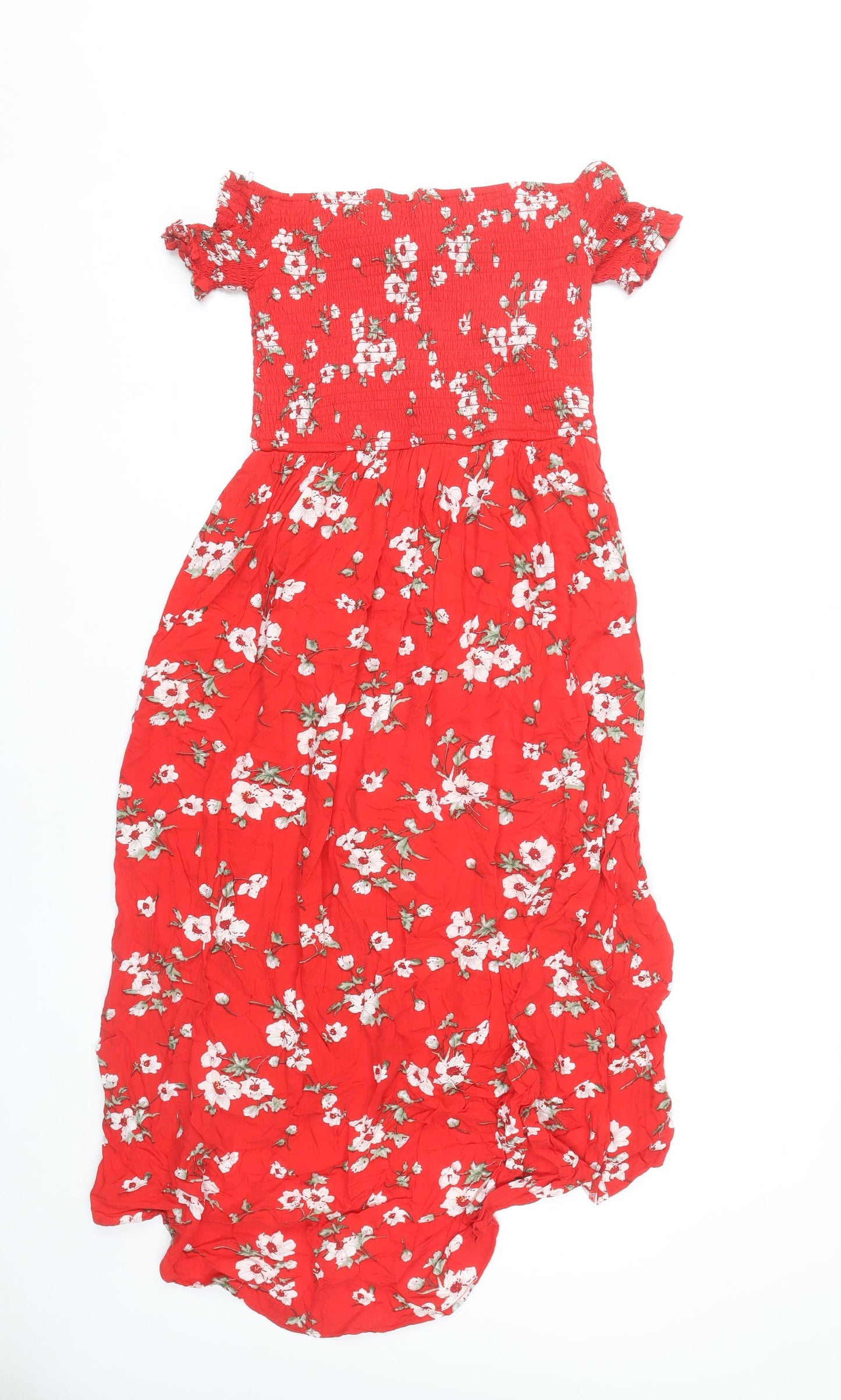 Parisian Women’s Red Floral Hi-Low Skater Dress Size 10