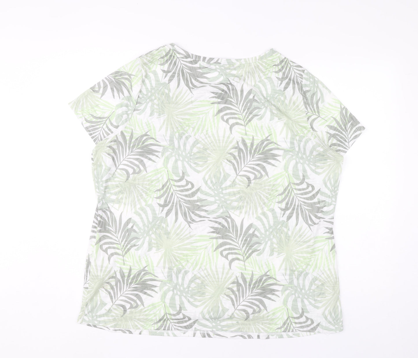 Bonmarché Womens Multicoloured Sequin Leaf T-Shirt Size 20