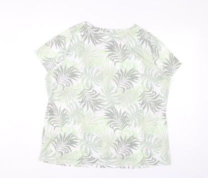 Bonmarché Womens Multicoloured Sequin Leaf T-Shirt Size 20