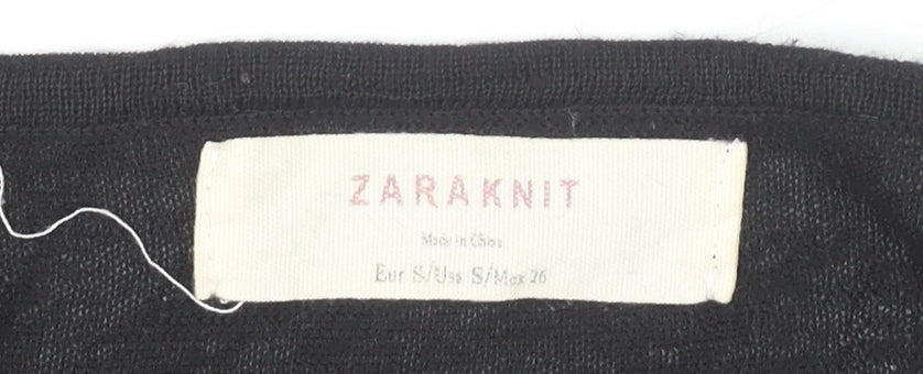 Womens UK Size S Zara Black Pullover Jumper