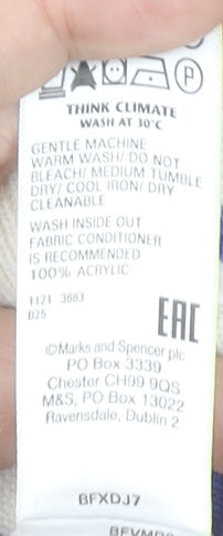 Womens UK Size 12 Marks and Spencer Blue Pullover Jumper
