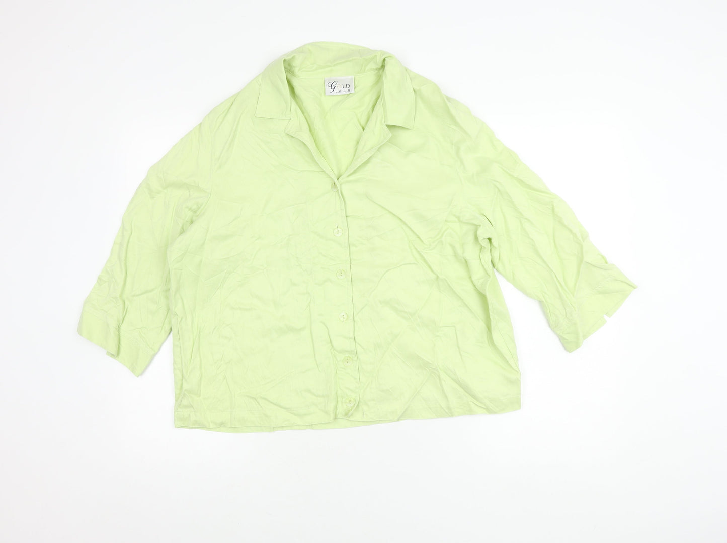 Gold by Michael H Women’s Green Size 18 Button-Up Shirt 100% Lyocell