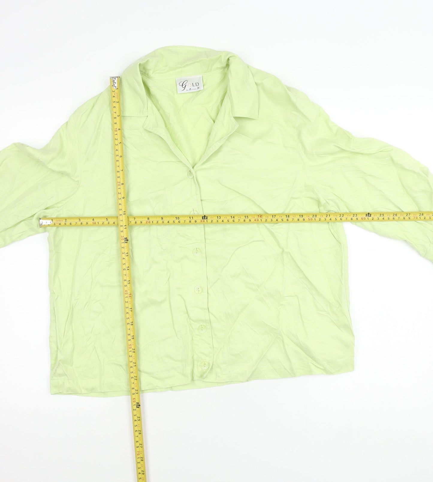 Gold by Michael H Women’s Green Size 18 Button-Up Shirt 100% Lyocell
