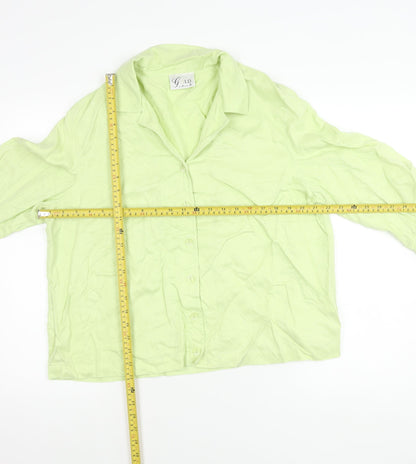 Gold by Michael H Women’s Green Size 18 Button-Up Shirt 100% Lyocell