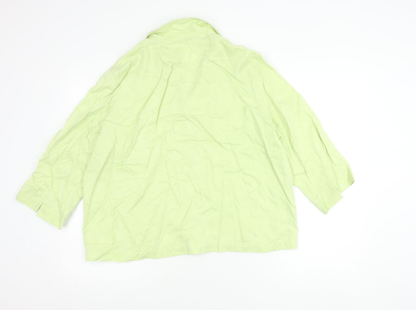 Gold by Michael H Women’s Green Size 18 Button-Up Shirt 100% Lyocell