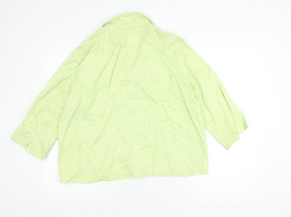 Gold by Michael H Women’s Green Size 18 Button-Up Shirt 100% Lyocell
