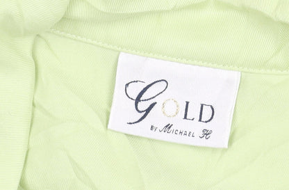 Gold by Michael H Women’s Green Size 18 Button-Up Shirt 100% Lyocell