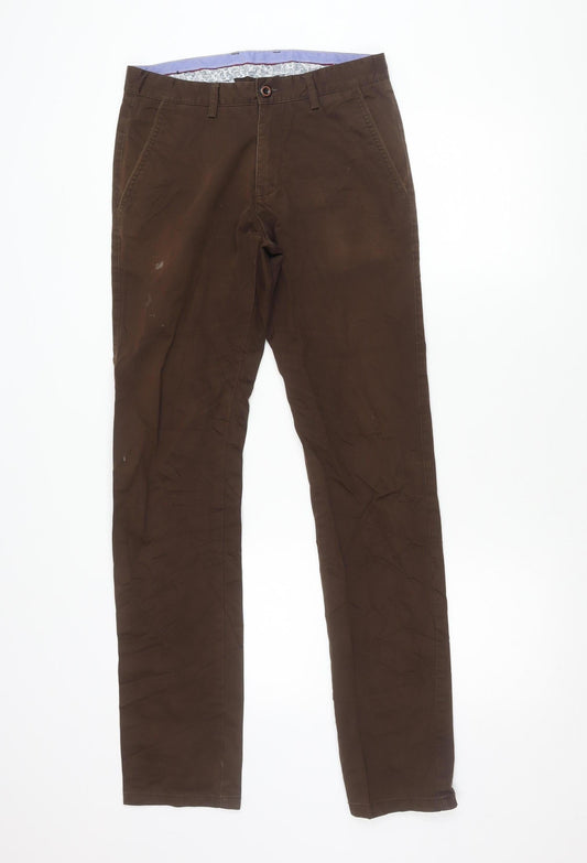 Timberland Men’s Brown Chino Trousers Size 30 Regular Cotton Casual
