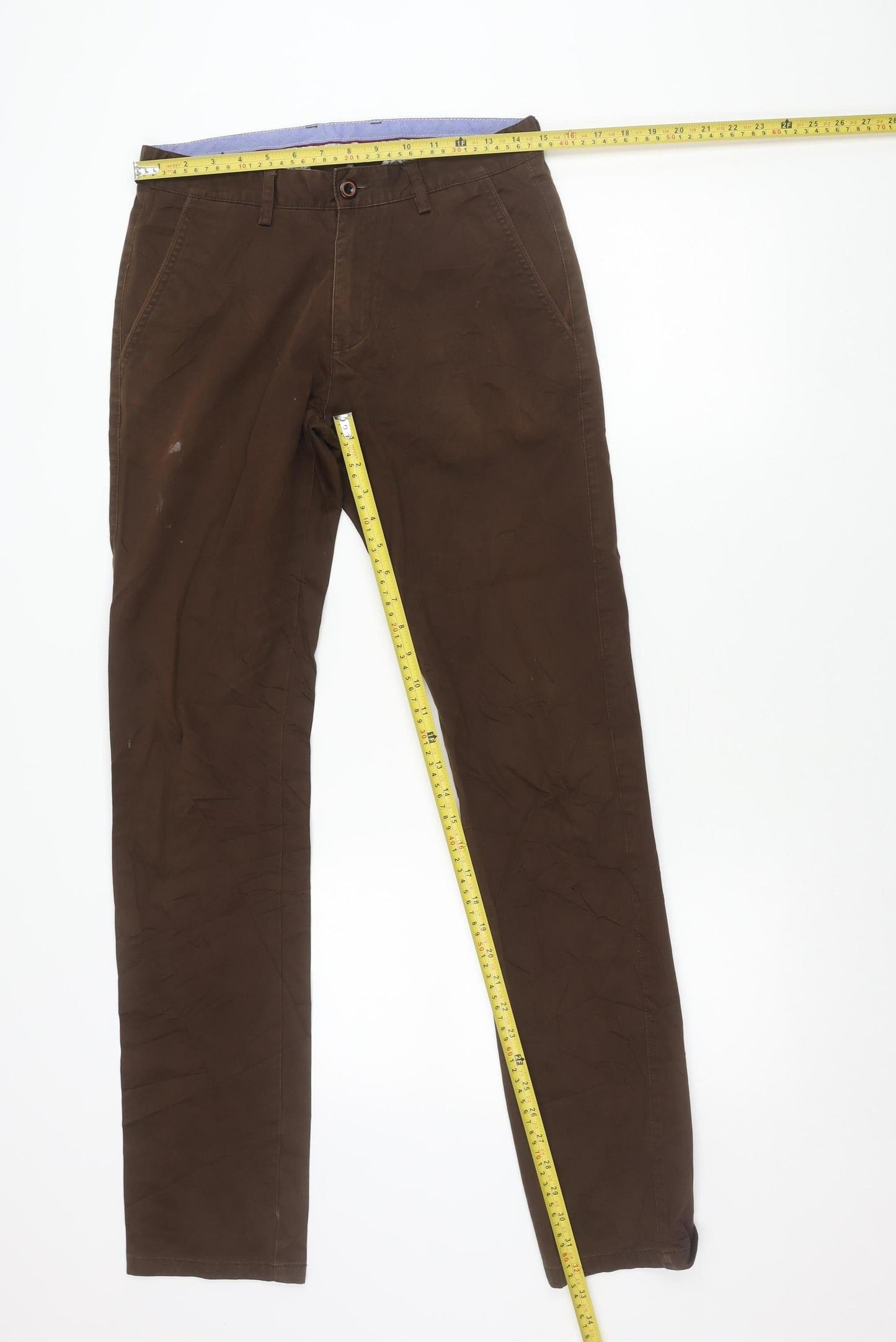 Timberland Men’s Brown Chino Trousers Size 30 Regular Cotton Casual