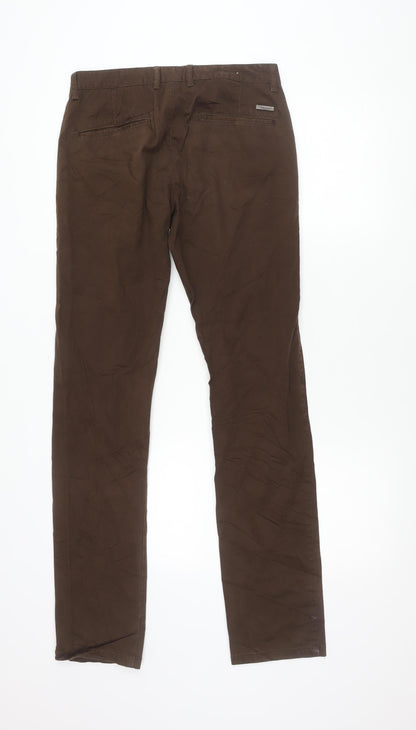 Timberland Men’s Brown Chino Trousers Size 30 Regular Cotton Casual