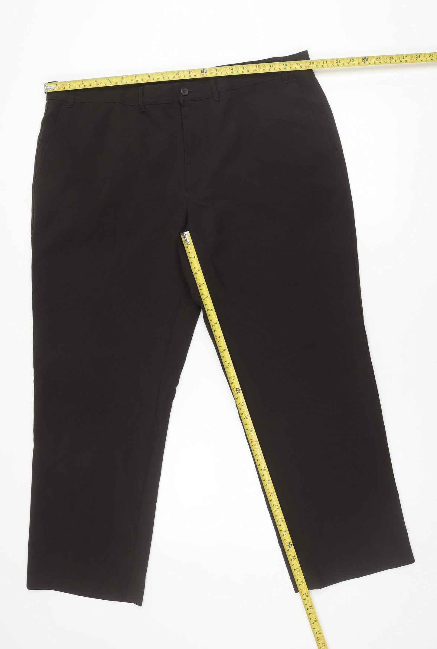 Marks and Spencer Men's Brown 42in Waist 29in Leg Dress Pants