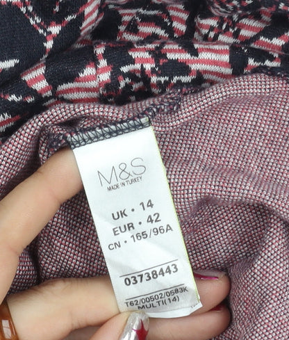 Womens UK Size 14 Marks and Spencer Multicoloured Tunic Blouse
