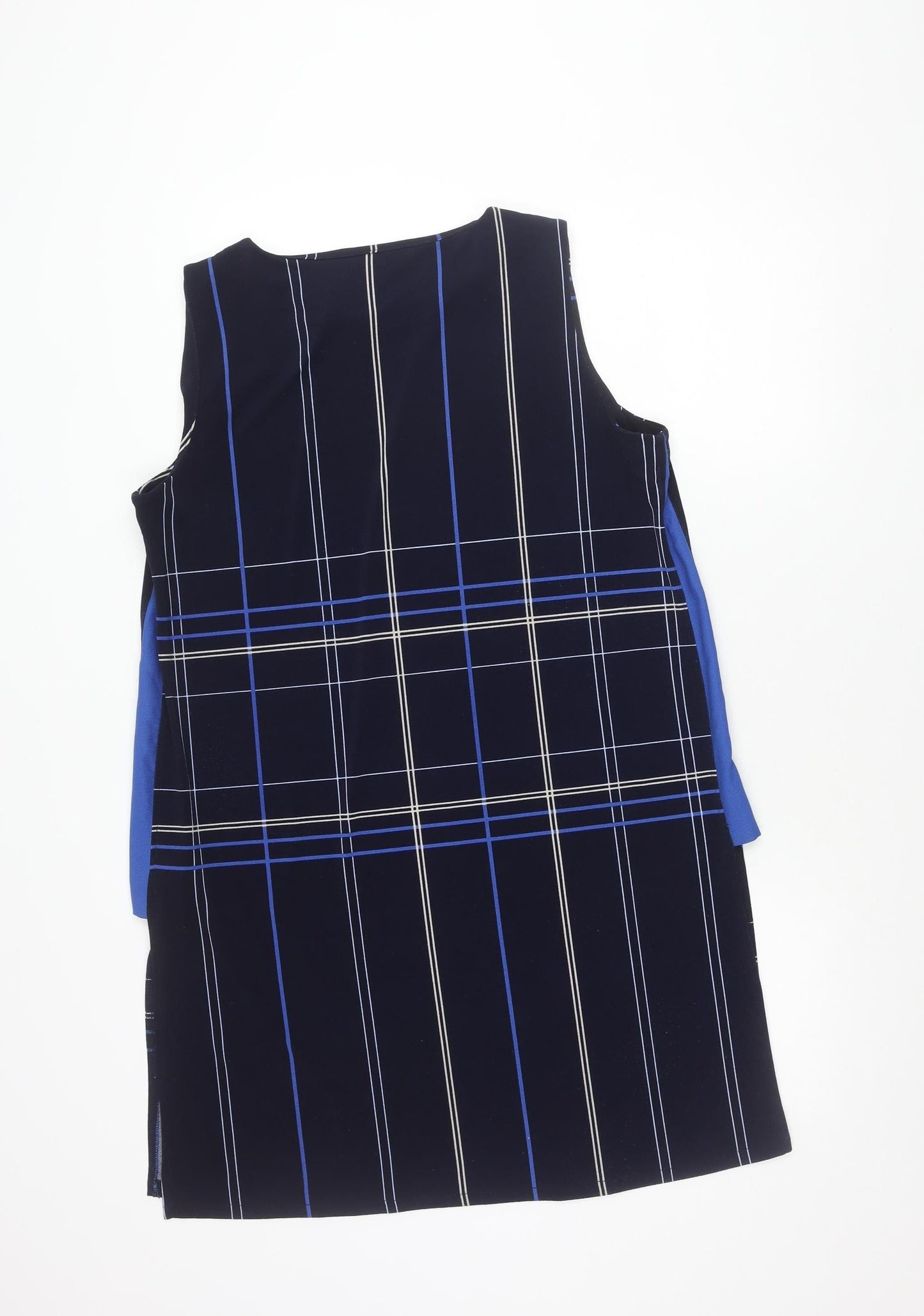 Next Women Black Check Sleeveless Sheath Dress Size 14