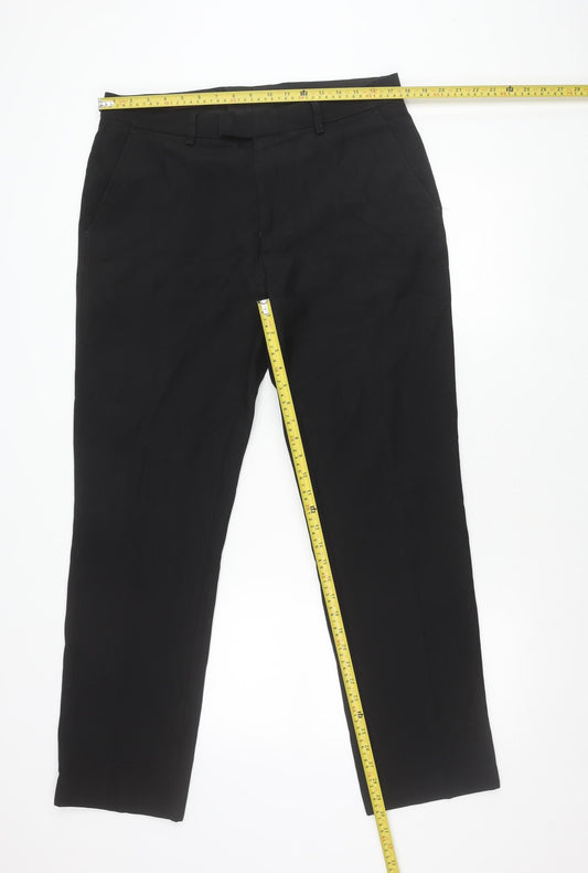 Fellini Traveller Men's Black 36R Formal Dress Pants Trousers