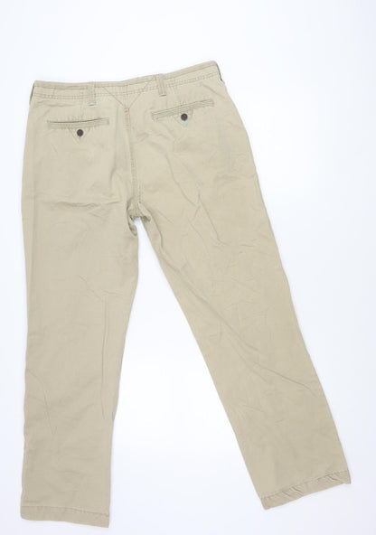 White Stuff Men's Beige Chino Trousers 34W 32L Classic Cotton