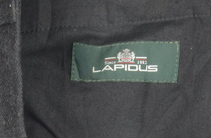 Lapidus Mens Black Wool Blend Dress Pants Size 34 Straight Leg