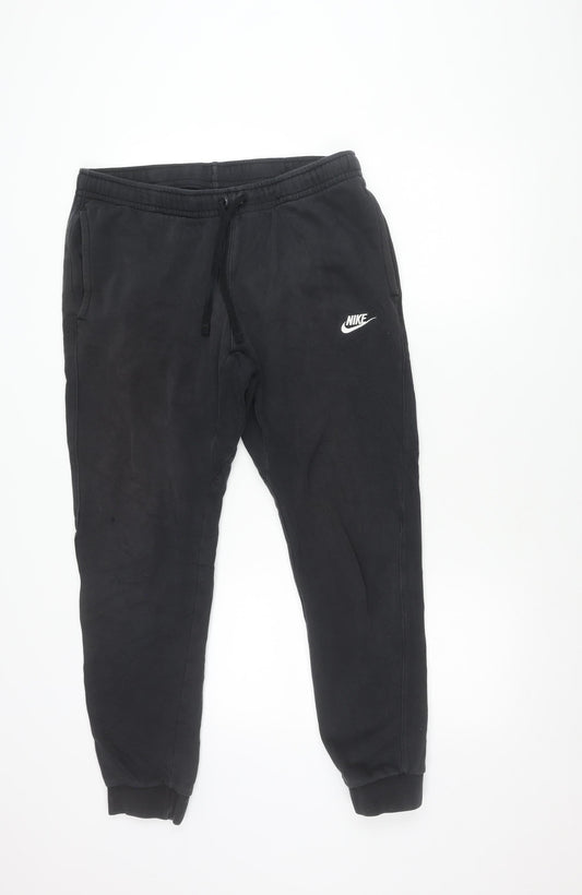 Nike Men's Black Jogger Sweatpants M Regular Fit Cotton Blend