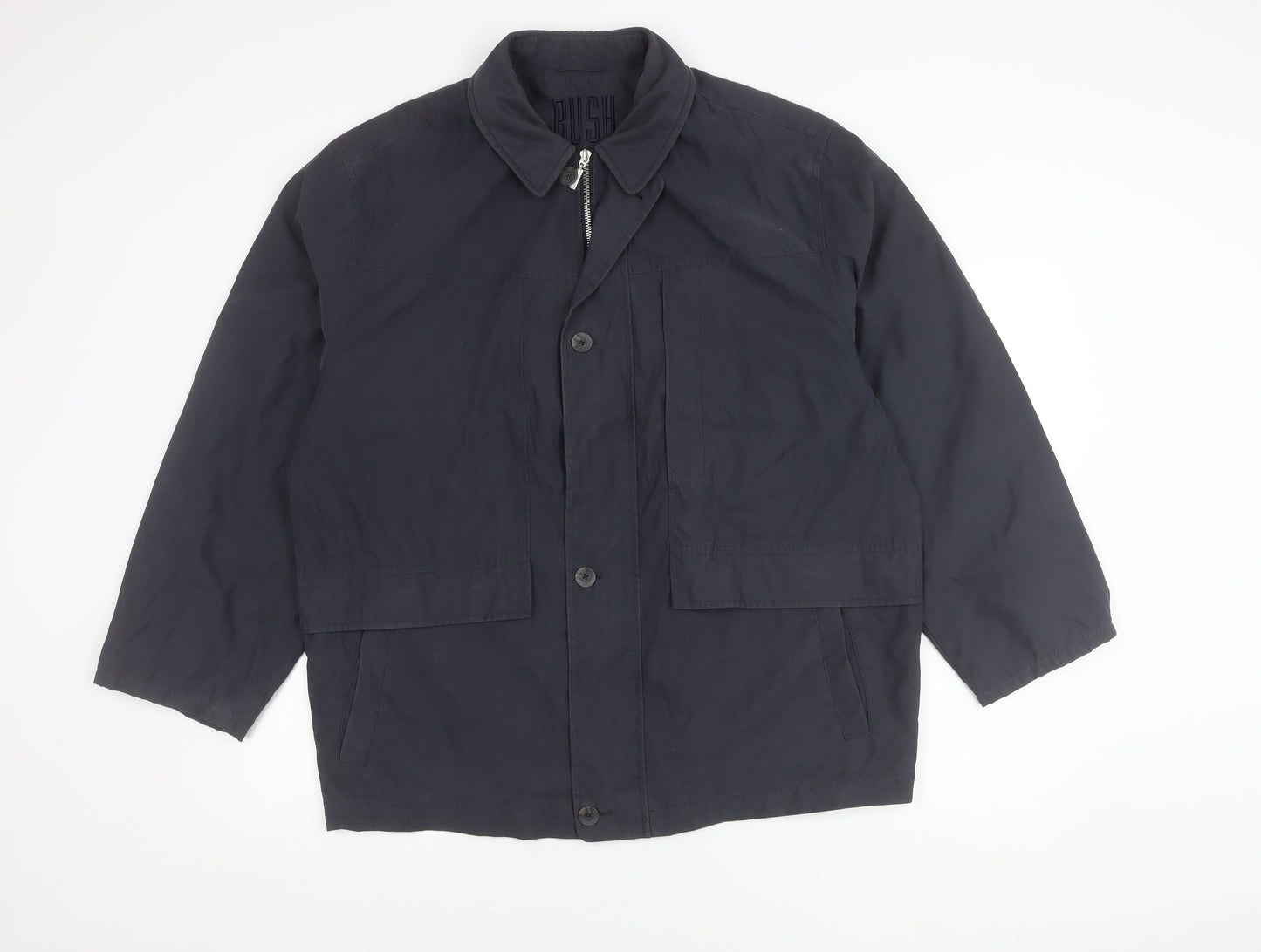 BUSH Unisex Adults Blue Size 44 Mid-Length Polyester Jacket