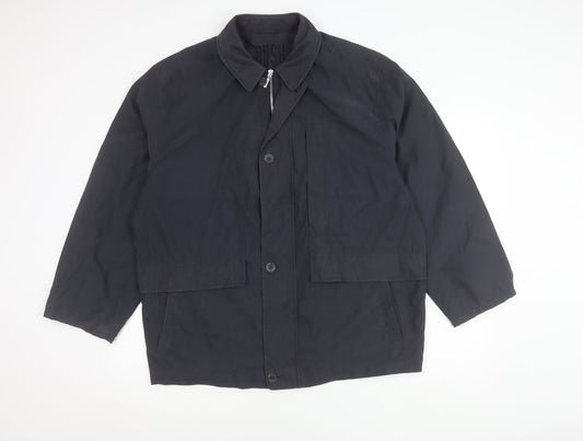 BUSH Unisex Adults Blue Size 44 Mid-Length Polyester Jacket