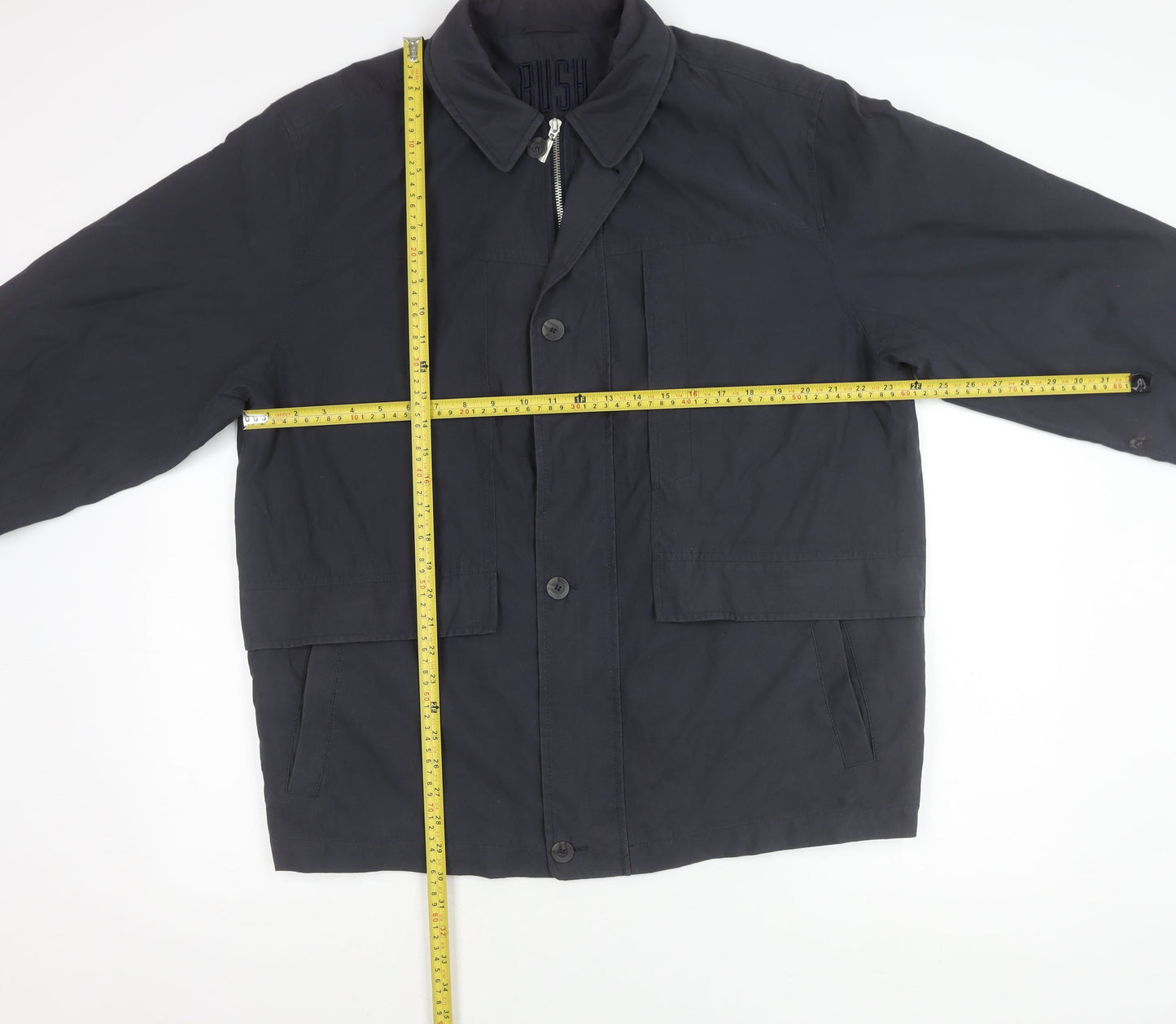 BUSH Unisex Adults Blue Size 44 Mid-Length Polyester Jacket