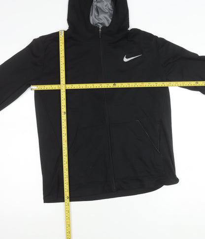 Nike Boys Black XL Dri-FIT Full Zip Hoodie Sweatshirt Activewear