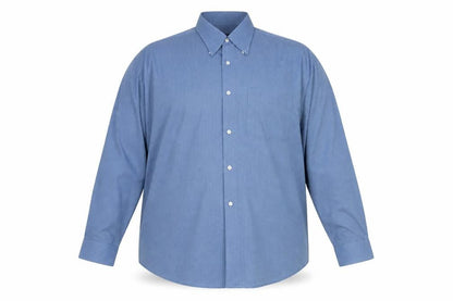 Van Heusen Men's Blue XL Button-Down Check Long Sleeve Shirt