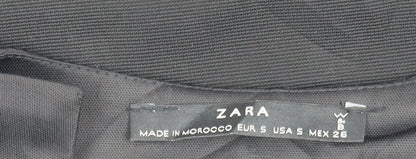 Womens UK Size S Zara Black Basic Jacket