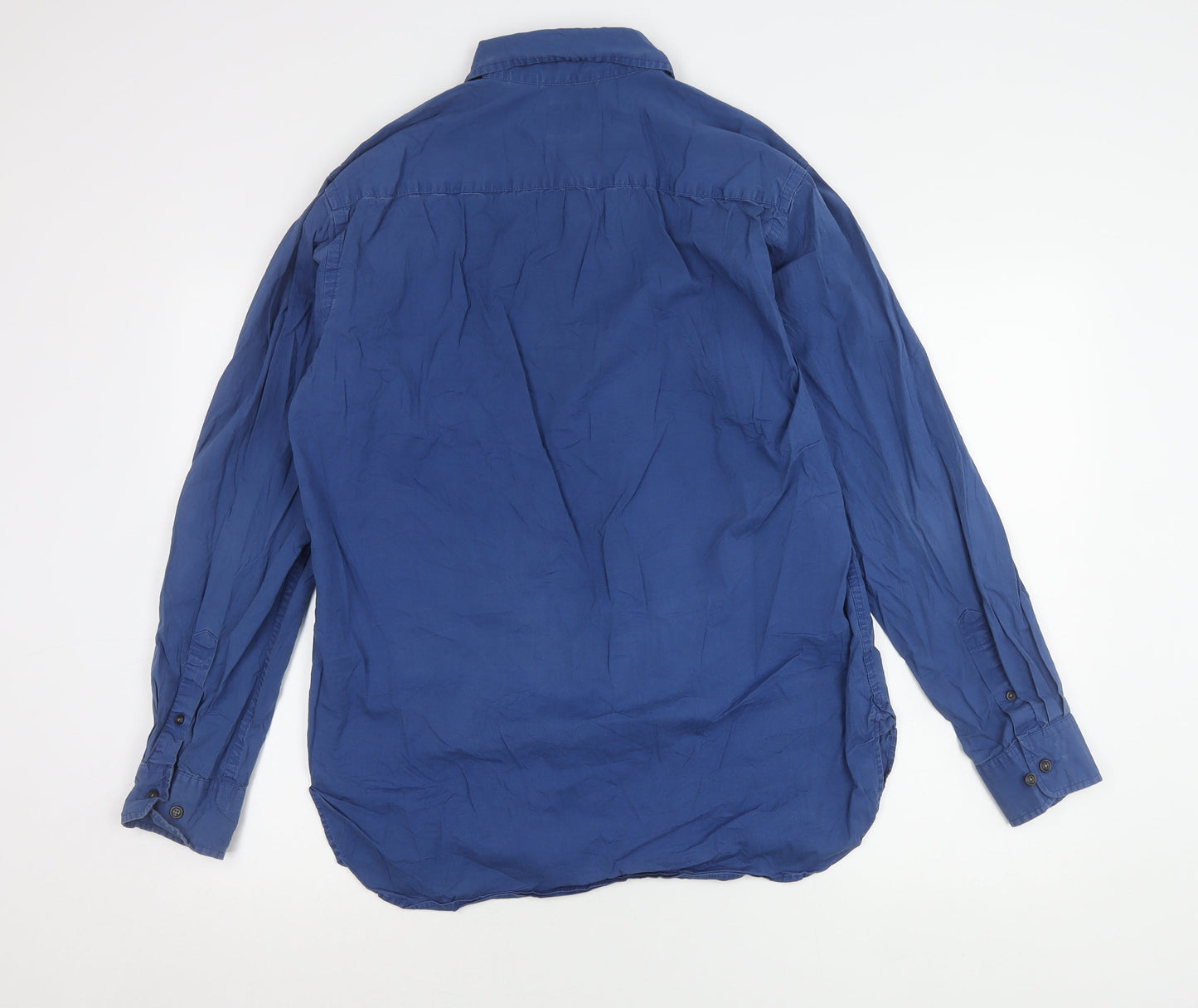 GAP Men’s Blue Cotton Blend Long Sleeve Button-Up Shirt Size M