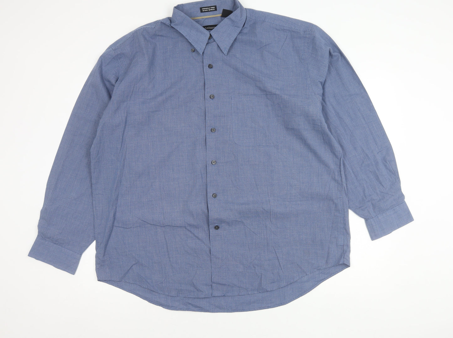 Van Heusen Men’s Blue XL Classic Fit Long Sleeve Button-Up Shirt