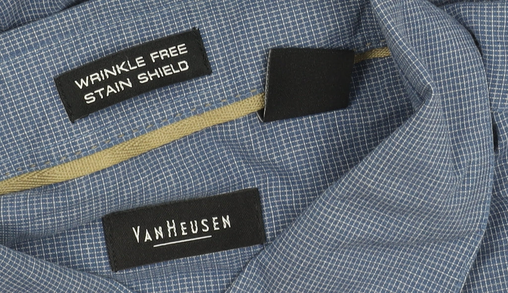 Van Heusen Men’s Blue XL Classic Fit Long Sleeve Button-Up Shirt