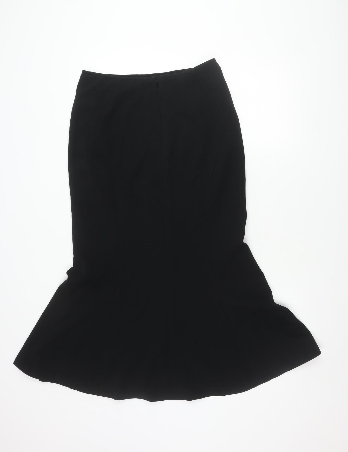 Jaeger Women’s Black Pencil Skirt UK 12 Asymmetric Lined Workwear