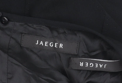 Jaeger Women’s Black Pencil Skirt UK 12 Asymmetric Lined Workwear