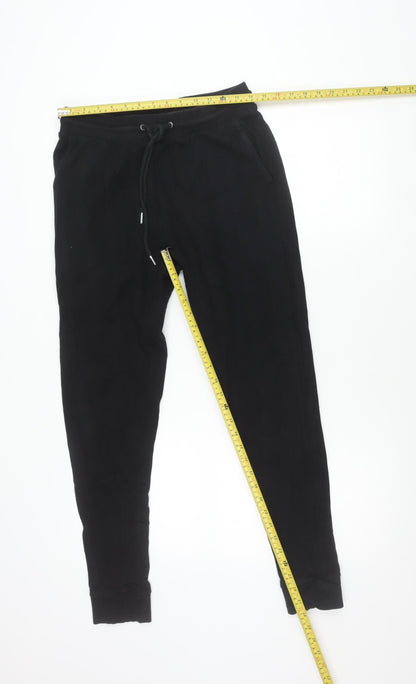 Womens UK Size S ASOS DESIGN Regular Fit Jogger Black Trousers