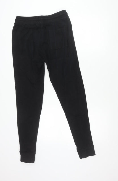 Womens UK Size S ASOS DESIGN Regular Fit Jogger Black Trousers