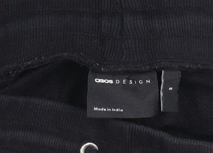 Womens UK Size S ASOS DESIGN Regular Fit Jogger Black Trousers