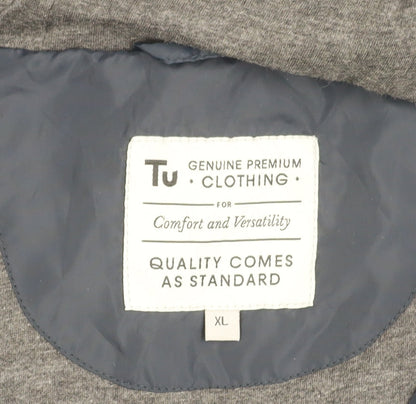 Tu Mens Blue XL Hooded Windbreaker Jacket Full Zip