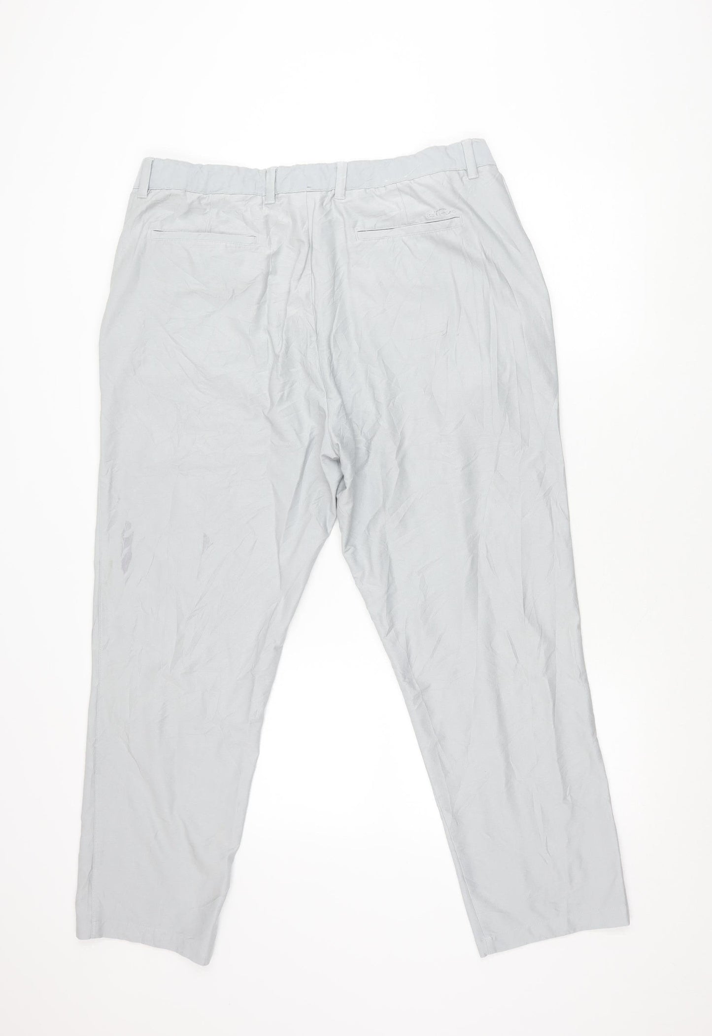 Adidas Men’s Grey Chino Trousers Size 36x34 Cotton Stretch