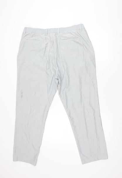 Adidas Men’s Grey Chino Trousers Size 36x34 Cotton Stretch