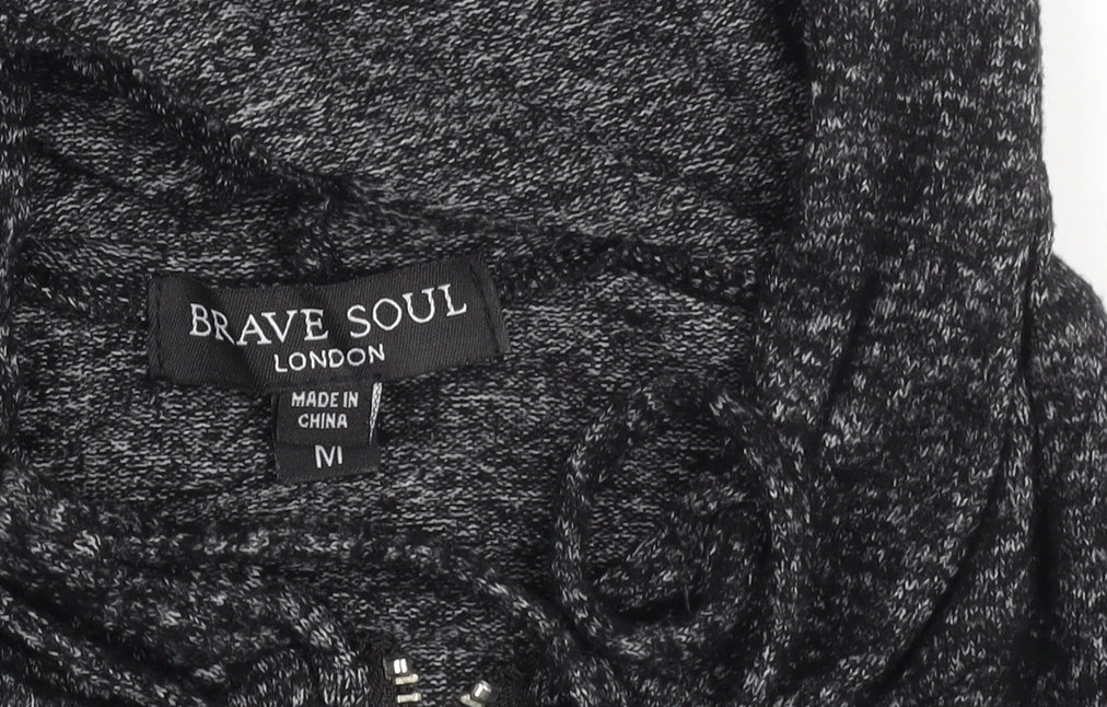 Womens UK Size M Brave Soul Black Basic Jacket