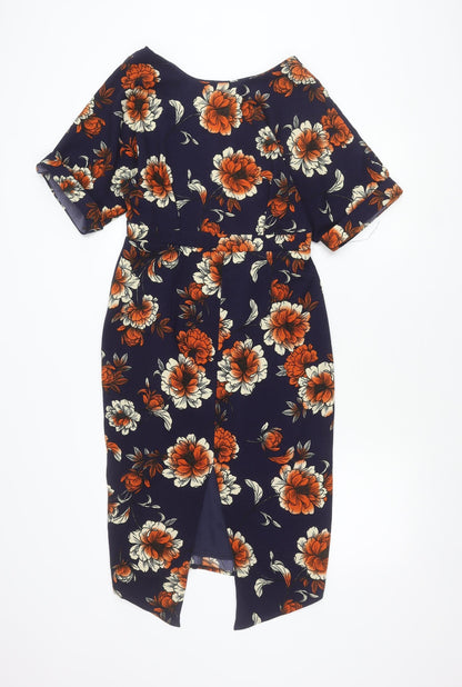 ASOS Women’s Multicoloured Floral Fit & Flare Dress Size 10