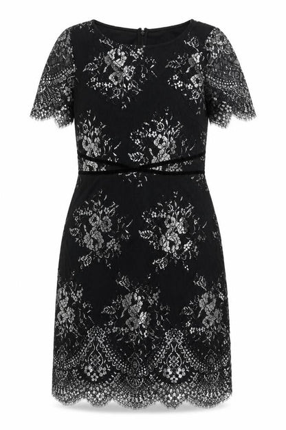Monsoon Women’s Black Lace Floral Sheath Dress Size 12