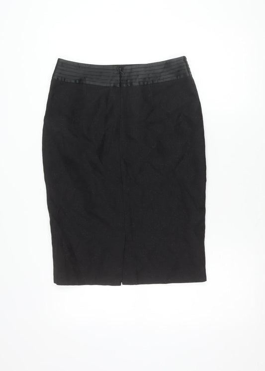 Et Vous Womens Black Size 10 Pencil Skirt Knee Length Workwear