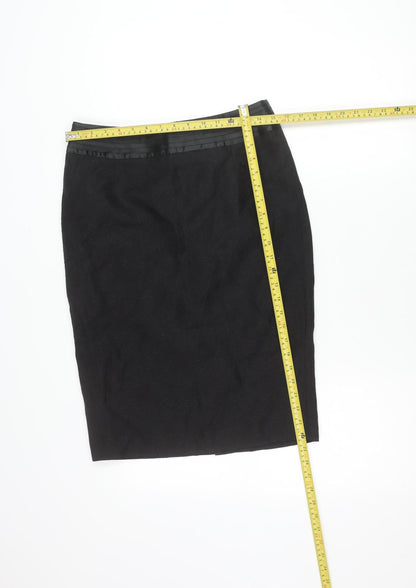 Et Vous Womens Black Size 10 Pencil Skirt Knee Length Workwear