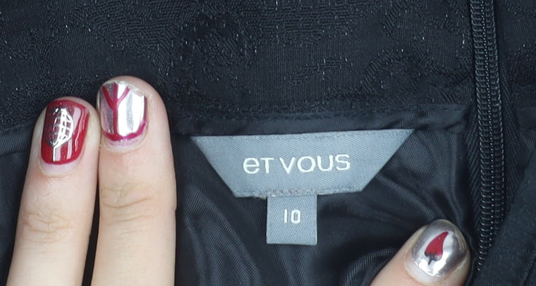 Et Vous Womens Black Size 10 Pencil Skirt Knee Length Workwear