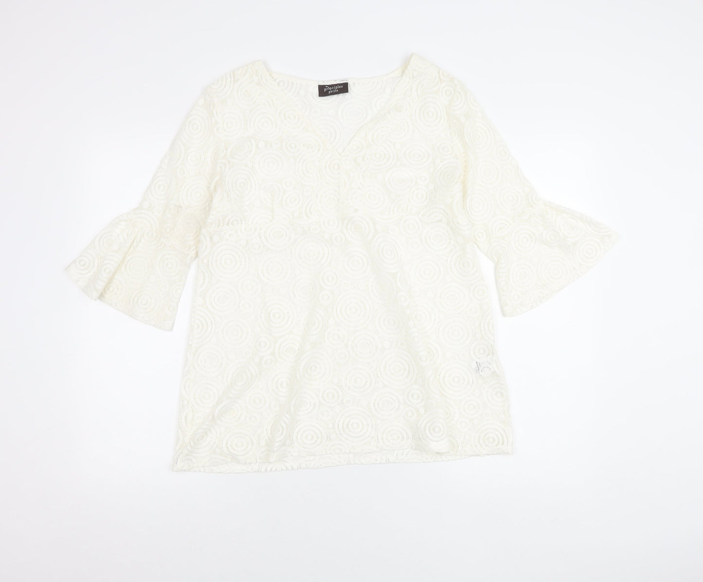 Womens UK Size 16 Principles Ivory Tunic Blouse