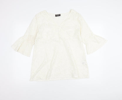 Womens UK Size 16 Principles Ivory Tunic Blouse